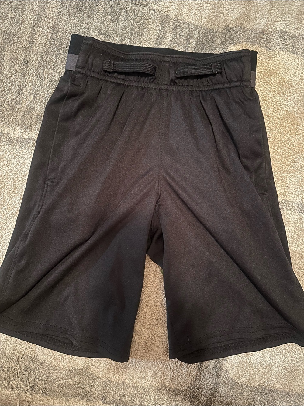 Boys Black Athletic Shorts - Lightweight Performance